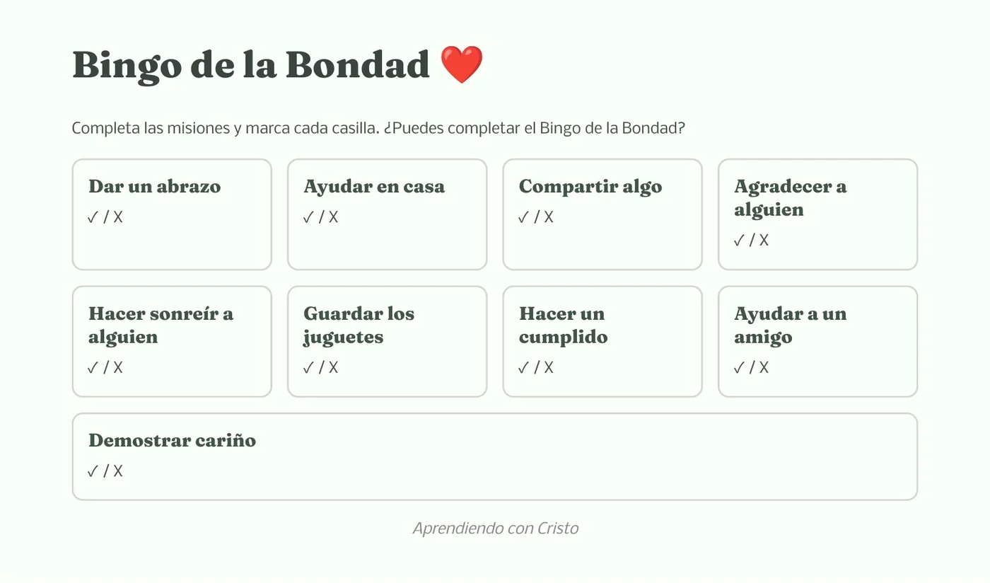 Bingo de la bondad